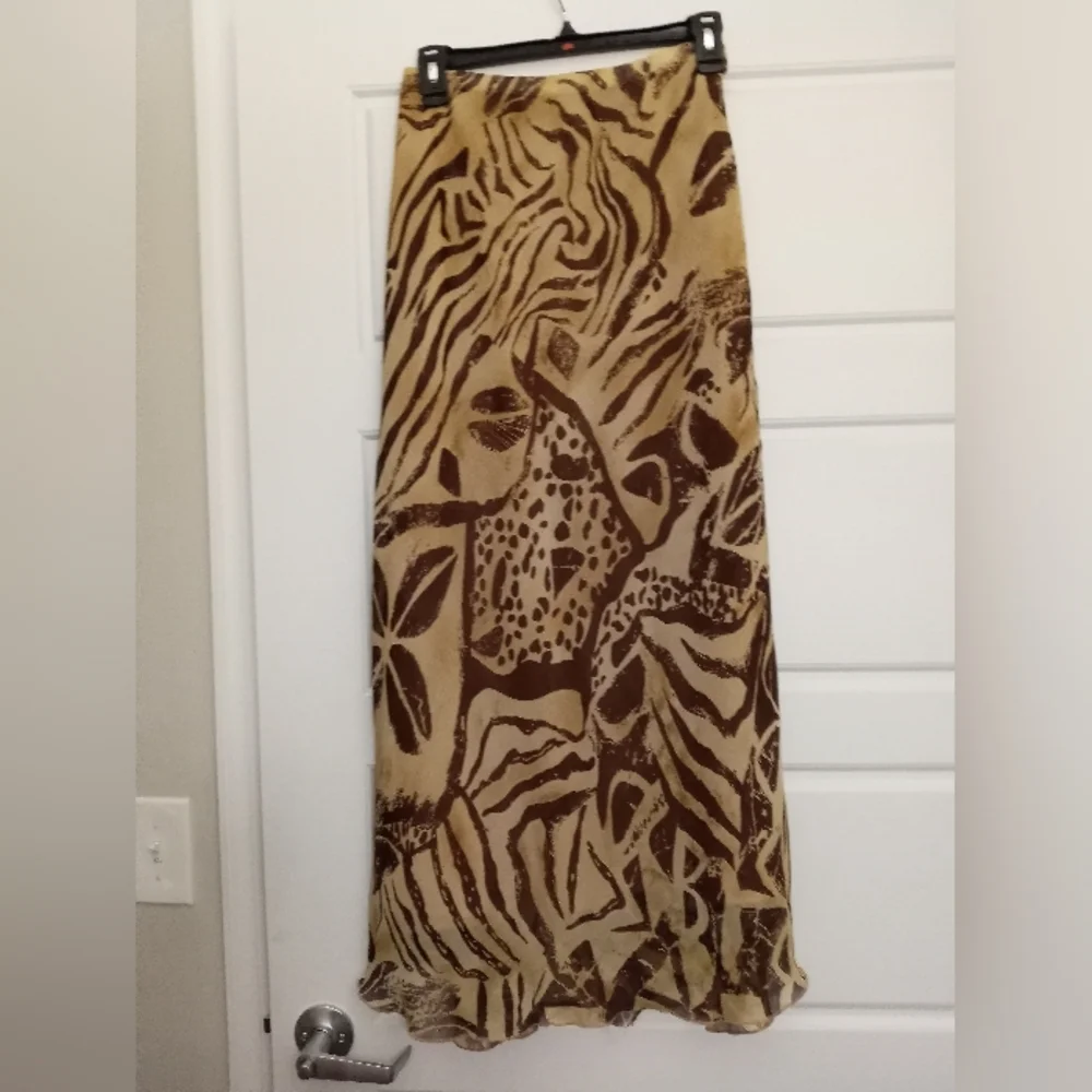 Ashley Stewart brown animal print skirt size 14w